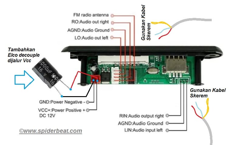 модуль bluetooth aux usb tf fm декодер